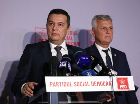 Sorin Grindeanu si Daniel Zamfir la Parlament 24.09.2025