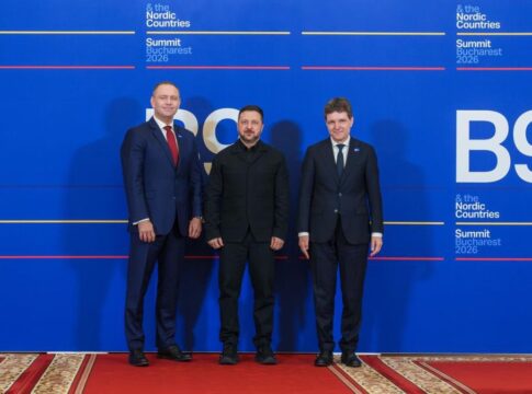 Karol Nawrocki Volodimir Zelenski Nicusor Dan summit B9 16x9