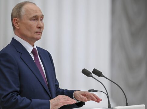 Russian,President,Vladimir,Putin,Made,Statements,At,A,Joint,Press